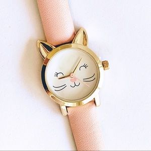 🆕 Pink Kitten Cat Face Watch